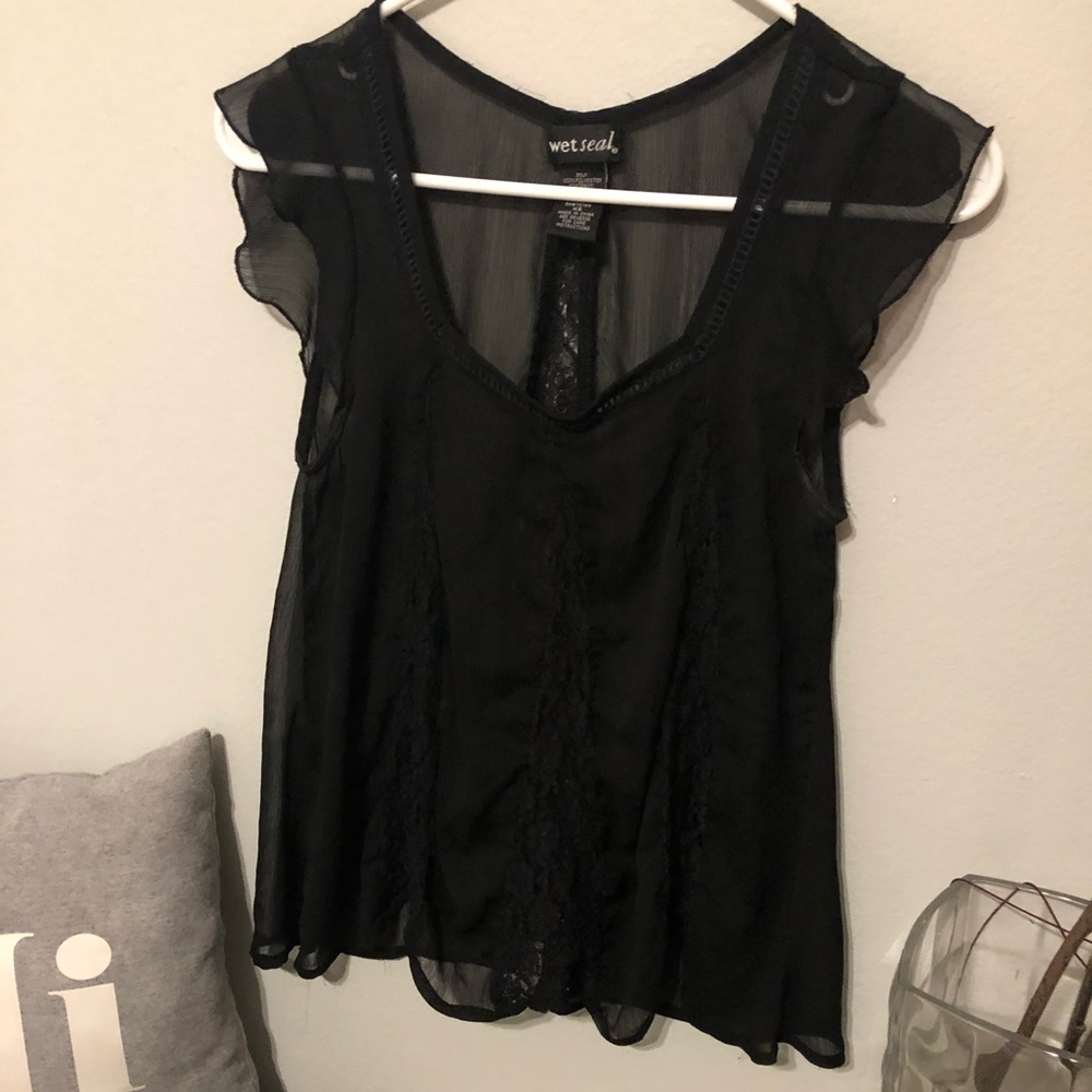 Black sheer top